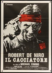 7k545 DEER HUNTER Italian 1p '79 directed by Michael Cimino, Robert De Niro with gun to his head!
