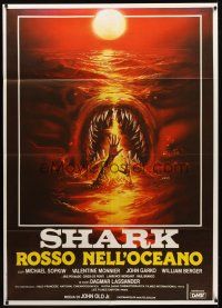 7k547 DEVIL FISH Italian 1p '84 Lamberto Bava's Shark: Rosso nell'oceano, cool art by Enzo Sciotti!