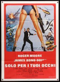7k564 FOR YOUR EYES ONLY Italian 1p '81 no one comes close to Roger Moore as James Bond 007!
