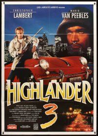 7k577 HIGHLANDER 3 Italian 1p '96 Christopher Lambert, chosen to protect all that is good!