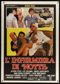 7k599 L'INFERMIERA DI NOTTE Italian 1p '79 art of super sexy half-naked nurse Gloria Guida!