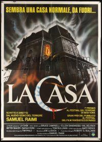 7k461 EVIL DEAD Italian 2p '84 Sam Raimi cult classic, completely different haunted house art!