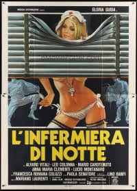 7k479 L'INFERMIERA DI NOTTE Italian 2p '79 different art of sexy near-naked nurse Gloria Guida!