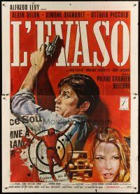 7k507 WIDOW COUDERC Italian 2p '71 different art of Alain Delon by Rodolfo Gasparri!