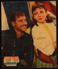 7k152 UNDER TWO FLAGS jumbo LC '36 close up of smiling Ronald Colman & Claudette Colbert!