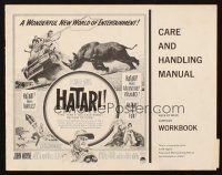 7k274 HATARI care & handling manual '62 special week by week campaign to sell the movie!