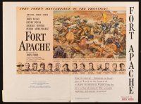 7k054 FORT APACHE pressbook '48 John Wayne, Henry Fonda, Shirley Temple, Victor McLaglen, cool art