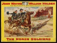 7k058 HORSE SOLDIERS pressbook '59 art of U.S. Cavalrymen John Wayne & William Holden, John Ford