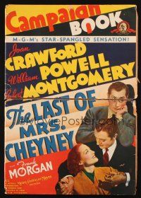 7k069 LAST OF MRS. CHEYNEY pressbook '37 Joan Crawford, William Powell, Robert Montgomery
