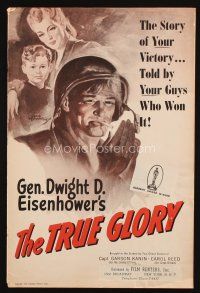 7k111 TRUE GLORY pressbook '45 World War II documentary by General Dwight D. Eisenhower!