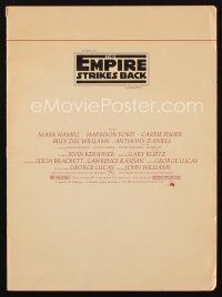 7k196 EMPIRE STRIKES BACK promo brochure '80 George Lucas sci-fi classic, art by Ralph McQuarrie!