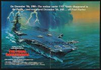 7k198 FINAL COUNTDOWN promo brochure '80 cool sci-fi artwork of the U.S.S. Nimitz aircraft carrier!