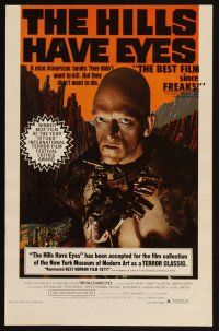 7k220 HILLS HAVE EYES 11x17 special poster '78 Wes Craven, sub-human Michael Berryman!
