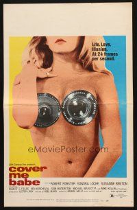 7k354 COVER ME BABE WC '70 sexiest camera lense on nude girl image, life, love, illusion!