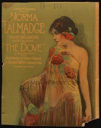 7k361 DOVE WC '27 wonderful colorful stone litho of beautiful sexy cabaret dancer Norma Talmadge!