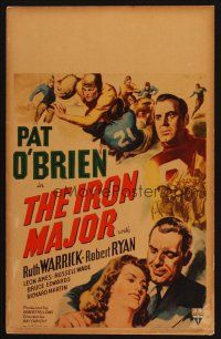 7k381 IRON MAJOR WC '43 Pat O'Brien plays football in the military, great sports art!