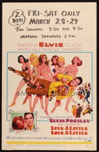 7k388 LIVE A LITTLE, LOVE A LITTLE WC '68 art of Elvis Presley & lots of sexy beach babes!