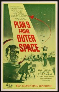 7k410 PLAN 9 FROM OUTER SPACE Benton REPRO WC '90s directed by Ed Wood, arguably worst movie ever!