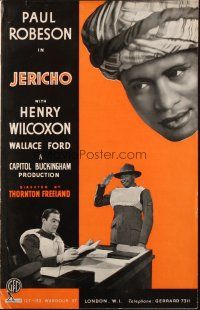 7k124 JERICHO English pressbook '37 great images of soldier Paul Robeson, country of origin!