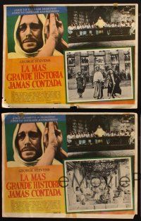 7k253 GREATEST STORY EVER TOLD 4 Mexican LCs '65 George Stevens, Max von Sydow as Jesus!