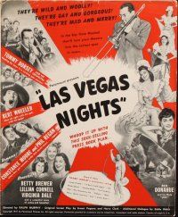 7k068 LAS VEGAS NIGHTS pressbook '41 gambling art, Tommy Dorsey, Bert Wheeler & Constance Moore!