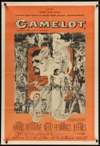 7m348 CAMELOT Aust 1sh '67 Richard Harris as King Arthur, Vanessa Redgrave as Guenevere!