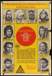 7m370 GREATEST STORY EVER TOLD Aust 1sh '65 George Stevens, Max von Sydow as Jesus!