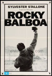 7m397 ROCKY BALBOA Aust 1sh '06 boxing sequel, director & star Sylvester Stallone w/fist in air!