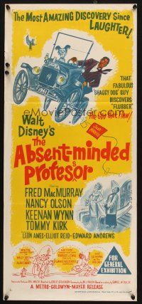 7m429 ABSENT-MINDED PROFESSOR Aust daybill '61 Walt Disney, Flubber, Fred MacMurray in title role!