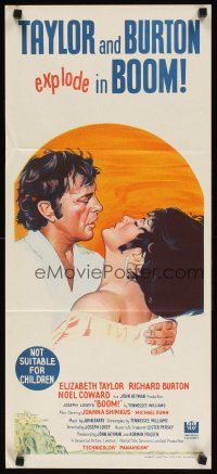 7m479 BOOM Aust daybill '68 Elizabeth Taylor & Richard Burton, Tennessee Williams drama!
