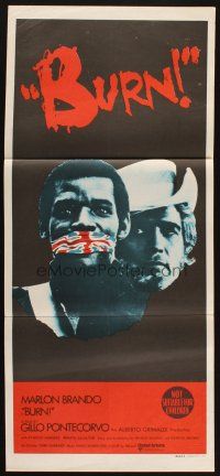 7m491 BURN Aust daybill '70 Marlon Brando profiteers from war, directed by Gillo Pontecorvo!