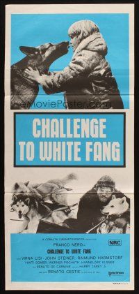 7m506 CHALLENGE TO WHITE FANG Aust daybill '75 Lucio Fulci, German Shepherd & sled dogs!