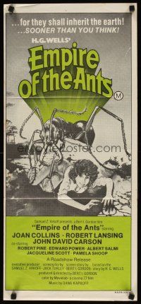 7m558 EMPIRE OF THE ANTS Aust daybill '78 H.G. Wells, great Drew art of monster attacking!