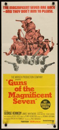 7m614 GUNS OF THE MAGNIFICENT SEVEN Aust daybill '69 George Kennedy, James Whitmore, Reni Santoni