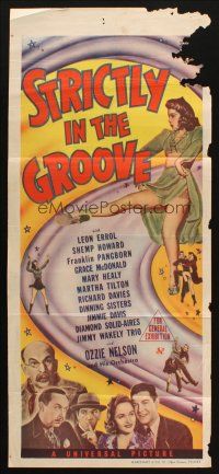 7m889 STRICTLY IN THE GROOVE Aust daybill '42 Leon Errol, Shemp Howard, Mary Healy!