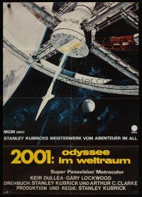 7m226 2001: A SPACE ODYSSEY German '68 Stanley Kubrick, art of space wheel by Bob McCall!