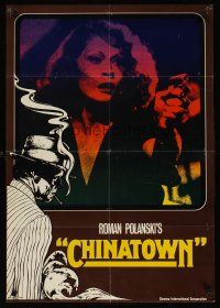 7m240 CHINATOWN German '74 Roman Polanski directed classic, cool image of Faye Dunaway w/gun!