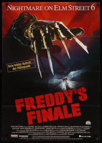 7m261 FREDDY'S DEAD German '91 cool artwork of Freddy Krueger, Freddy's Finale!