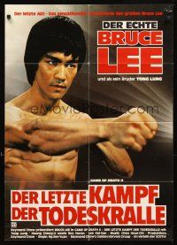 7m263 GAME OF DEATH II German '81 Si wang ta, great action image of Bruce Lee!