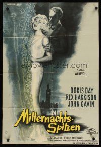 7m293 MIDNIGHT LACE German '60 Rex Harrison, John Gavin, Doris Day, different Meerwald art, rare!