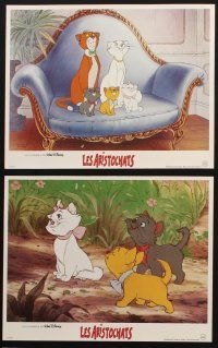 7m119 ARISTOCATS 8 French LCs R94 Walt Disney feline jazz musical cartoon, great colorful images!