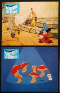 7m115 FANTASIA 9 set A French LCs R70s Mickey Mouse & others, Disney musical cartoon classic!
