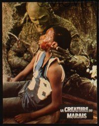 7m125 SWAMP THING 6 French LCs '82 Wes Craven, Dick Durock in costume, sexy Adrienne Barbeau!