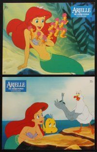 7m149 LITTLE MERMAID 16 German LCs '89 different images of Ariel & cast, Disney underwater cartoon!
