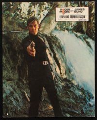 7m190 LIVE & LET DIE 4 German LCs '73 portraits of Roger Moore as Bond, super- sexy Gloria Hendry!