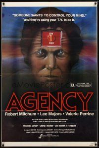 7r147 AGENCY 1sh '81 Robert Mitchum, Lee Majors, Valerie Perrine!