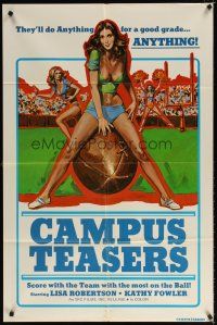 7r303 CAMPUS TEASERS 1sh '70s football cheerleaders who will do anything for a good grade!