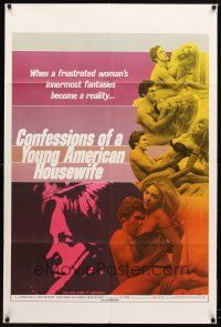 7r333 CONFESSIONS OF A YOUNG AMERICAN HOUSEWIFE 1sh '78 sexy images of couple making love!