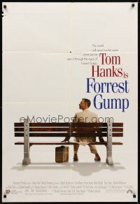 7r395 FORREST GUMP int'l 1sh '94 Tom Hanks sits on bench, Robert Zemeckis classic!