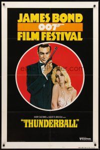 7r462 JAMES BOND 007 FILM FESTIVAL style B 1sh '75 Sean Connery w/sexiest girl, Thunderball!
